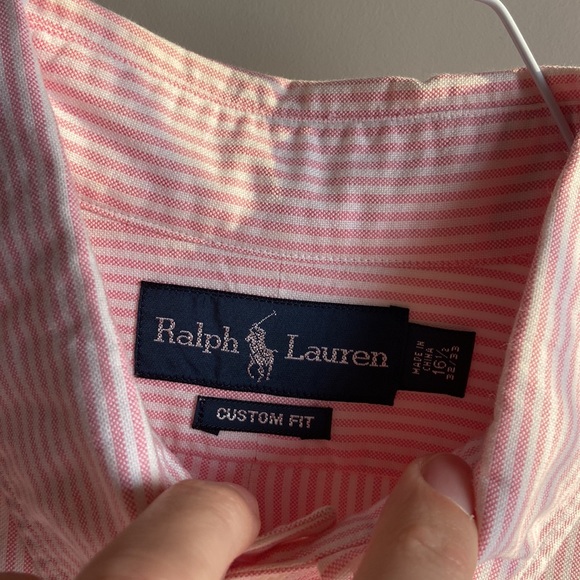 Polo Ralph Lauren - pink/white seersucker dress shirt - Picture 6 of 14